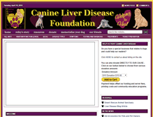 Tablet Screenshot of canineliverdiseasefoundation.org